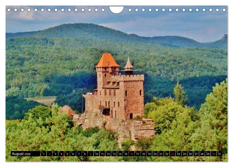 Produktbild: Burgen- und Schl&ouml;sserreise durch Deutschland (Wandkalender 2026 DIN A4 quer), CALVENDO Monatskalender