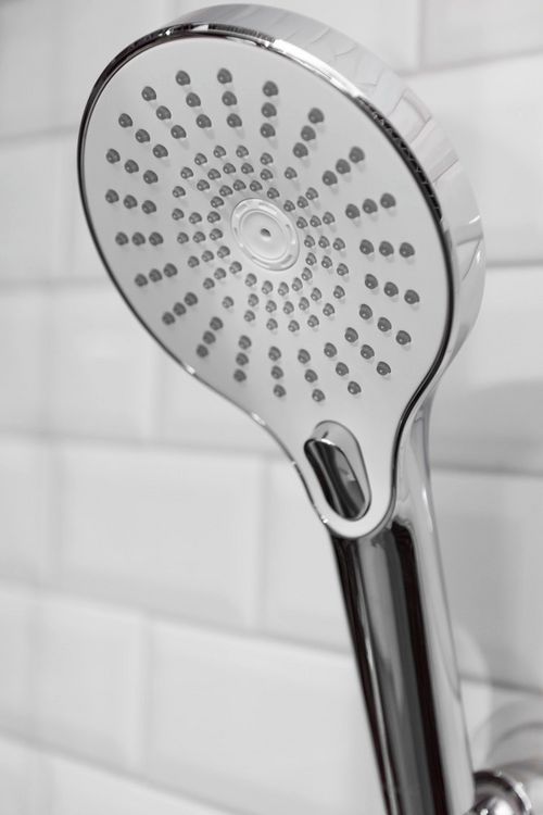 Produktbild: Duschkopf Mod. Ultimate Shower Chrom/Wei&szlig;, &Oslash; 13 cm