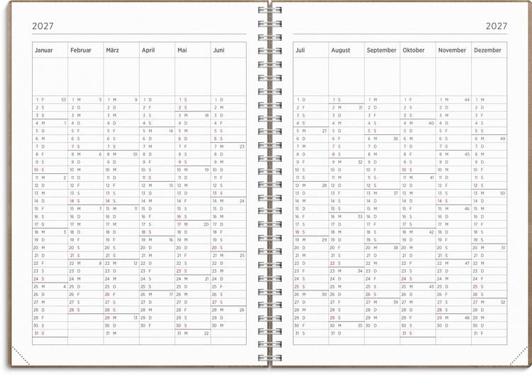 Produktbild: Kalender 26/27 Senator A5 Twist Braun
