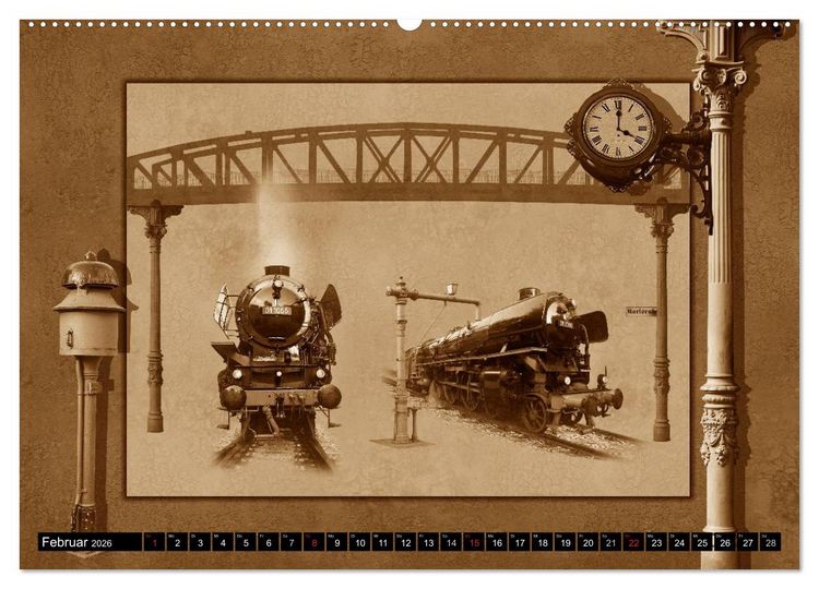 Produktbild: Nostalgie in Sepia (hochwertiger Premium Wandkalender 2026 DIN A2 quer), Kunstdruck in Hochglanz