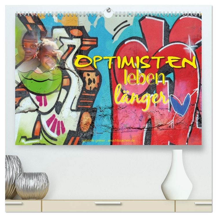 Produktbild: Optimisten leben l&auml;nger (hochwertiger Premium Wandkalender 2026 DIN A2 quer), Kunstdruck in Hochglanz