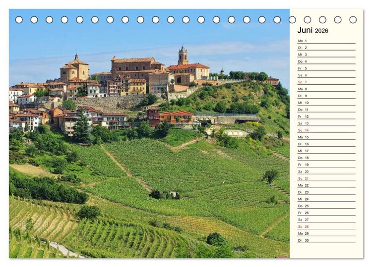 Produktbild: Die Langhe - Im Herzen des Piemonts (Tischkalender 2026 DIN A5 quer), CALVENDO Monatskalender