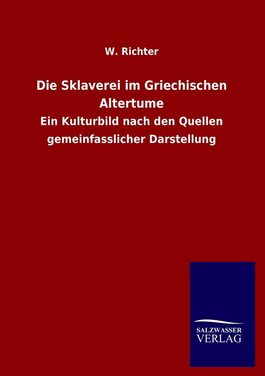 Produktbild: Die Sklaverei im Griechischen Altertume