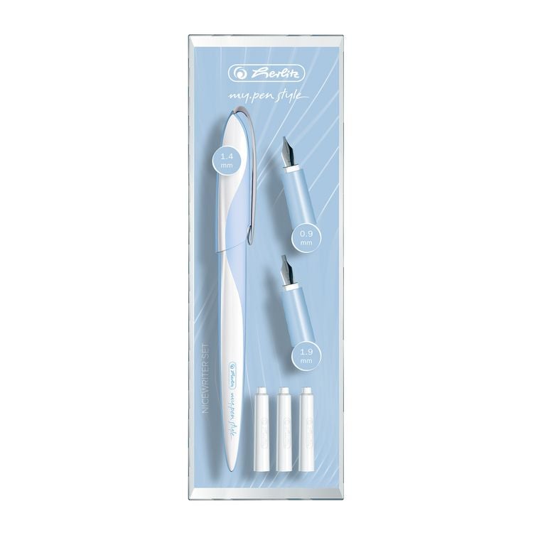 Produktbild: Herlitz Nicewriter Set my.pen, Kalligrafie-F&uuml;llhalter: Light Blue