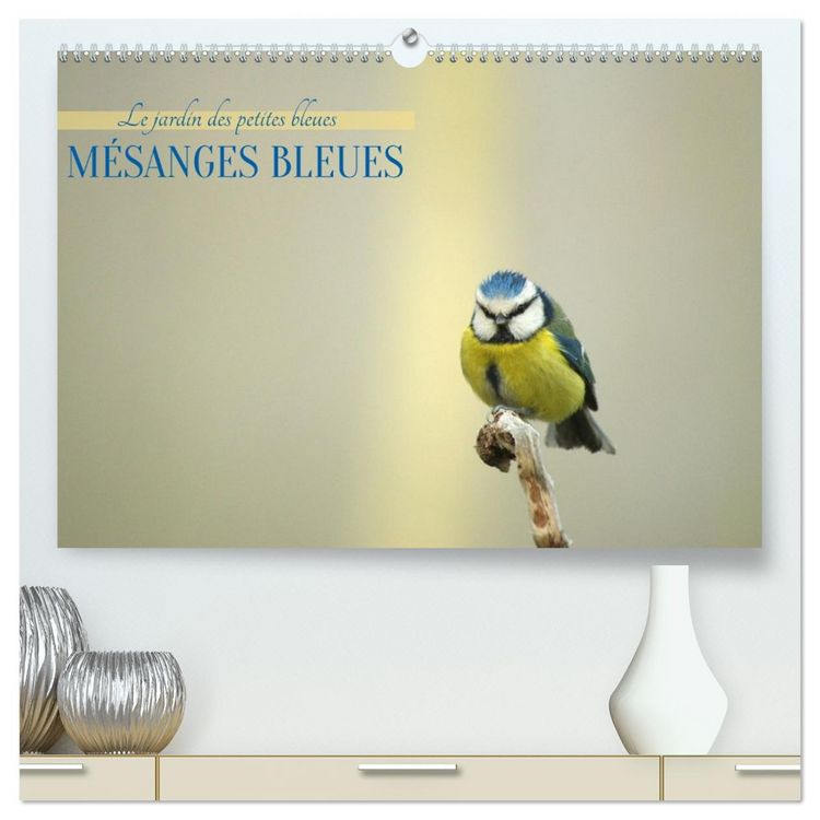 Produktbild: M&eacute;sanges bleues (Calendrier mural haut de gamme 2027 DIN A2 vertical), CALVENDO calendrier mensuel