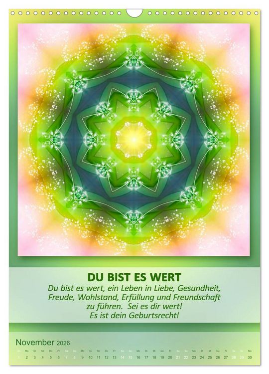 Produktbild: Light Energy Mandalas - Kalender - Vol. 1 (Wandkalender 2026 DIN A3 hoch), CALVENDO Monatskalender