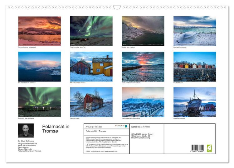 Produktbild: Polarnacht in Troms&oslash; (Wandkalender 2026 DIN A2 quer), CALVENDO Monatskalender