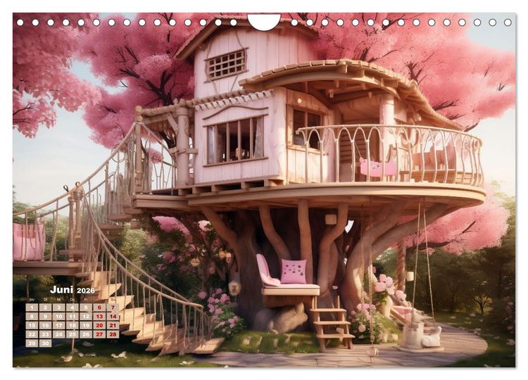 Produktbild: Baumh&auml;user - Traumhafte Luftschl&ouml;sser (Wandkalender 2026 DIN A4 quer), CALVENDO Monatskalender