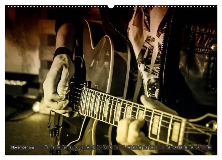 Produktbild: E-Gitarren - einfach cool (Wandkalender 2026 DIN A2 quer), CALVENDO Monatskalender