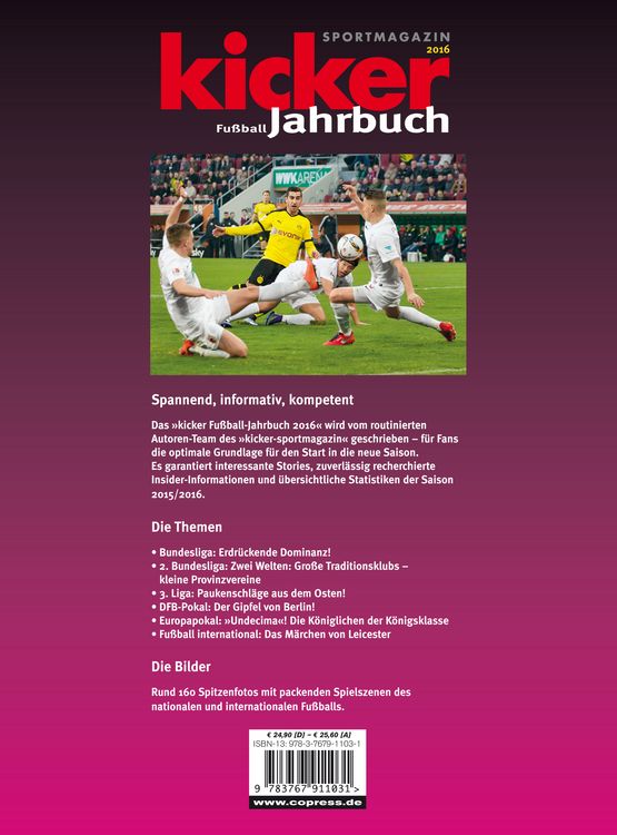 Produktbild: Kicker Fu&szlig;ball-Jahrbuch 2016
