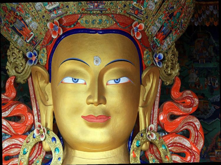 Produktbild: CALVENDO Puzzle Maitreya Buddhastatue in Thiksey | 1000 Teile Lege-Gr&ouml;&szlig;e 64x48cm Foto-Puzzle f&uuml;r gl&uuml;ckliche Stunden