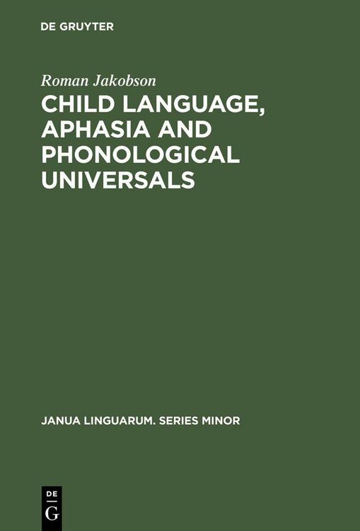 Produktbild: Child Language, Aphasia and Phonological Universals
