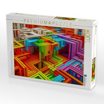 Produktbild: CALVENDO Puzzle Ein Motiv aus dem Kalender 3D - Abstrakte und futuristische Illustrationen | 1000 Teile Lege-Gr&ouml;&szlig;e 64x48cm Foto-Puzzle f&uuml;r gl&uuml;ckliche