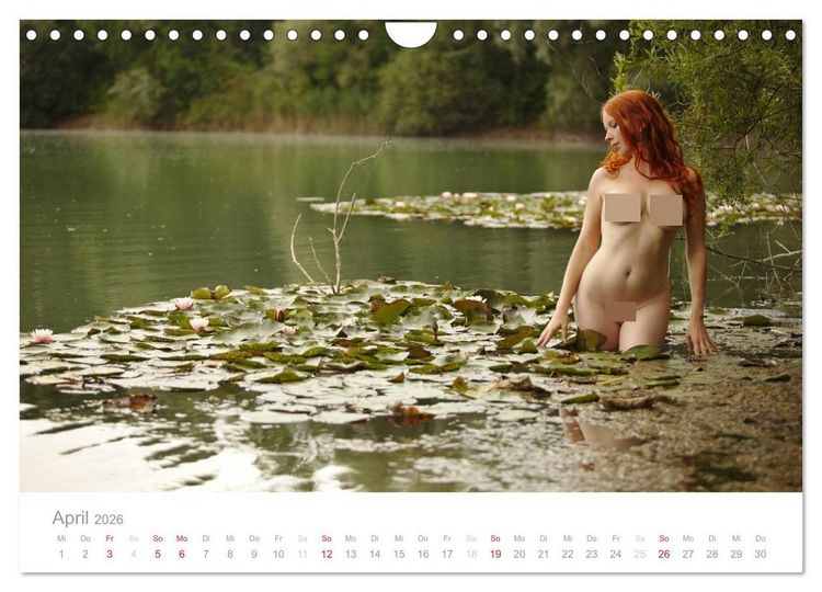 Produktbild: Wasser und Nymphen - Akt am Wasser (Wandkalender 2026 DIN A4 quer), CALVENDO Monatskalender