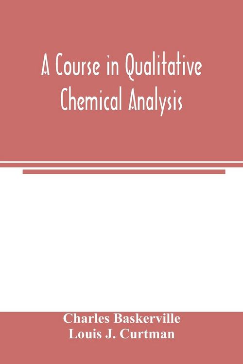 Produktbild: A course in qualitative chemical analysis