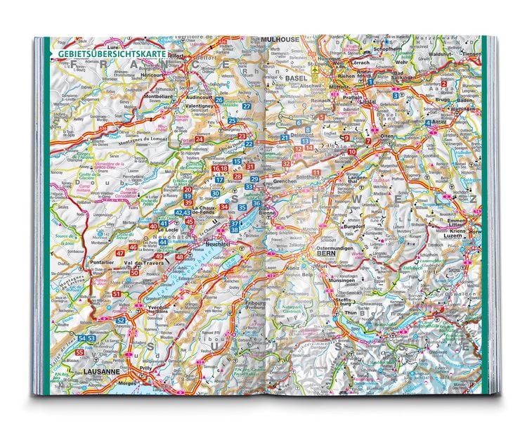 Produktbild: KOMPASS Wanderf&uuml;hrer Schweizer Jura, 55 Touren