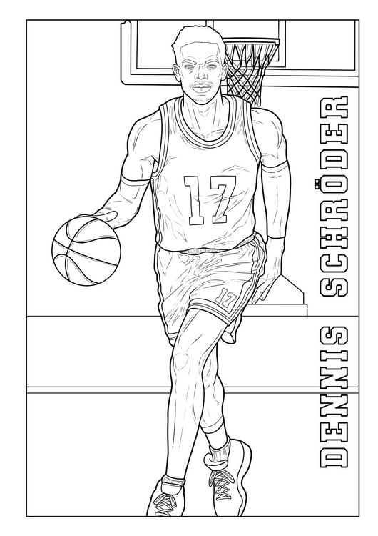 Produktbild: Basketball-Malbuch Stars & Legenden f&uuml;r Kinder ab 8 Jahren, Jugendliche und Erwachsene mit 55 Ausmalmotiven