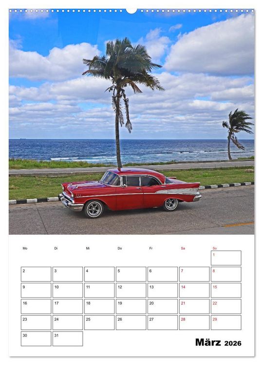 Produktbild: KARIBIK Oldtimer auf Kuba (Wandkalender 2026 DIN A2 hoch), CALVENDO Monatskalender