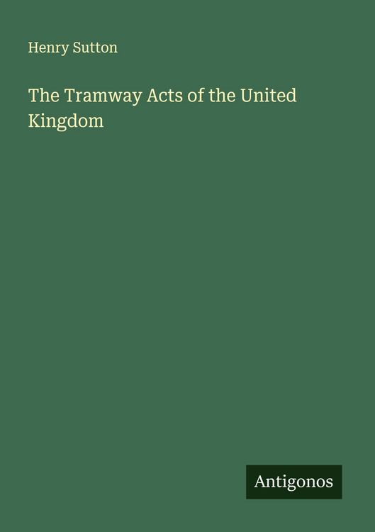 Produktbild: The Tramway Acts of the United Kingdom