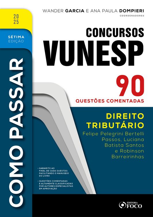 Produktbild: Como Passar em Concursos Vunesp - 7&ordf; Ed -2025