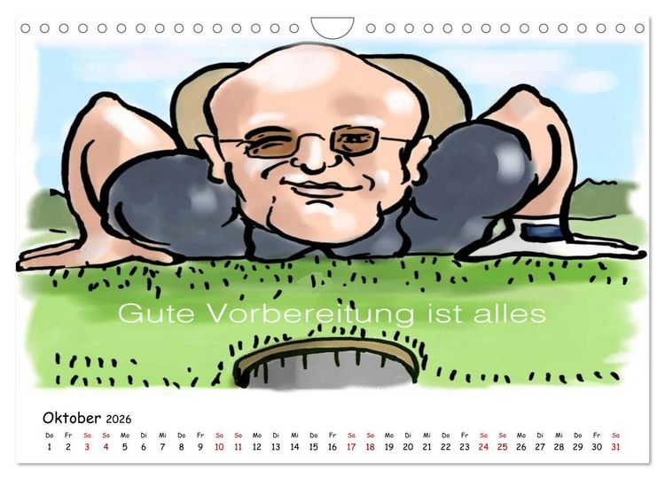 Produktbild: Golfkalender f&uuml;r Anf&auml;nger und alle die Spa&szlig; am Golfen haben (Wandkalender 2026 DIN A4 quer), CALVENDO Monatskalender