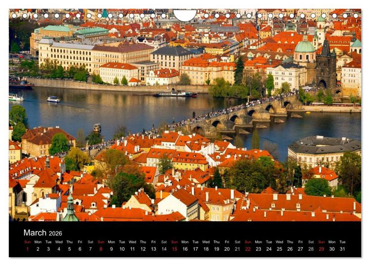 Produktbild: Prague in my heart (Wall Calendar 2026 DIN A4 landscape), CALVENDO 12 Month Wall Calendar
