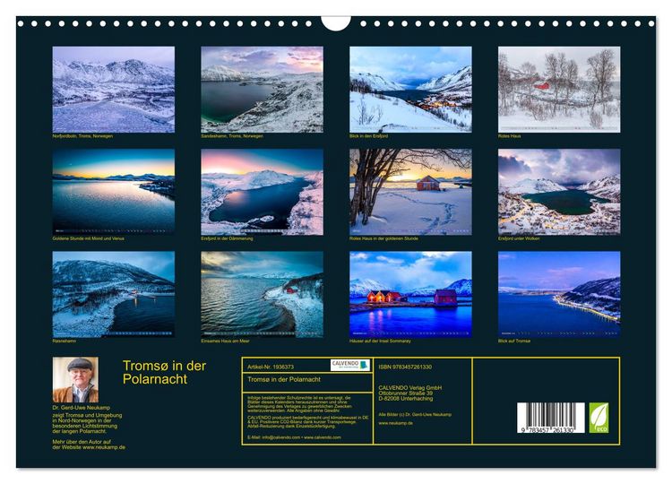 Produktbild: Troms&oslash; in der Polarnacht (Wandkalender 2026 DIN A3 quer), CALVENDO Monatskalender