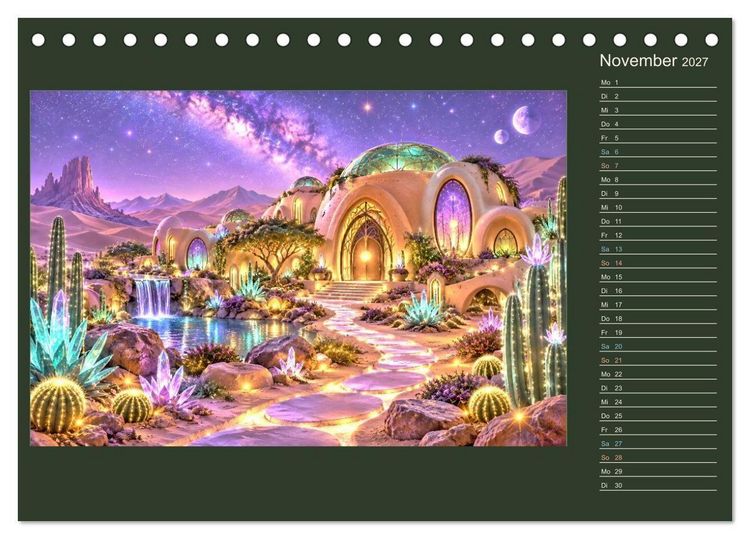 Produktbild: M&auml;rchenh&auml;user von morgen (Tischkalender 2027 DIN A5 quer), CALVENDO Monatskalender