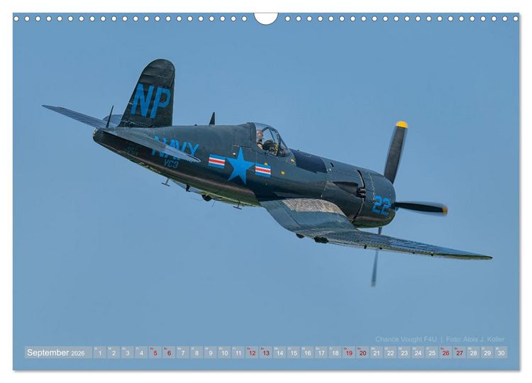 Produktbild: Historische Propellerflugzeuge 2026 (Wandkalender 2026 DIN A3 quer), CALVENDO Monatskalender