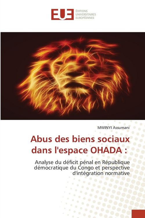Produktbild: Abus des biens sociaux dans l'espace OHADA :