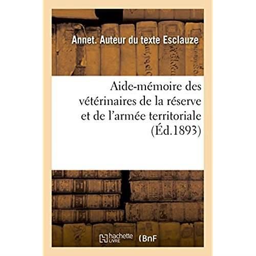 Produktbild: Aide memoire des veterinaires de