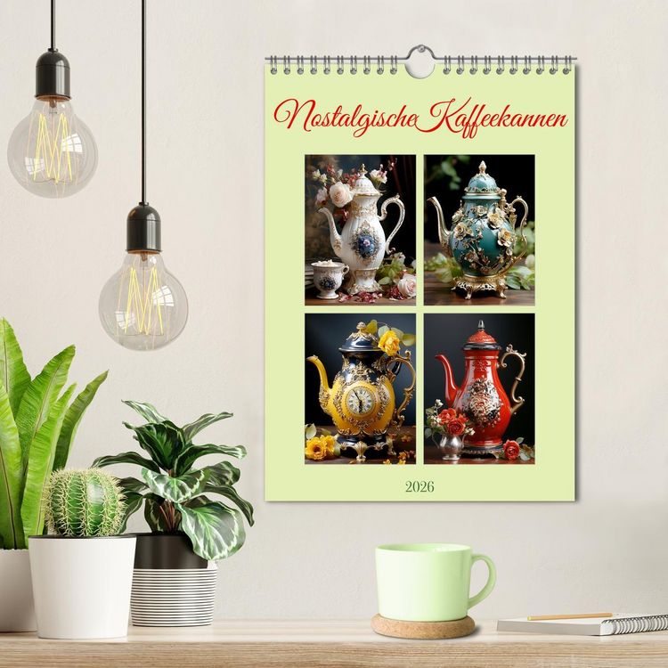 Produktbild: Nostalgische Kaffeekannen (Wandkalender 2026 DIN A4 hoch), CALVENDO Monatskalender