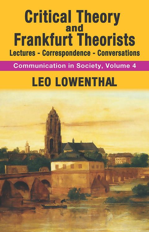 Produktbild: Critical Theory and Frankfurt Theorists