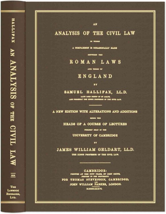 Produktbild: An Analysis of the Civil Law [1836]
