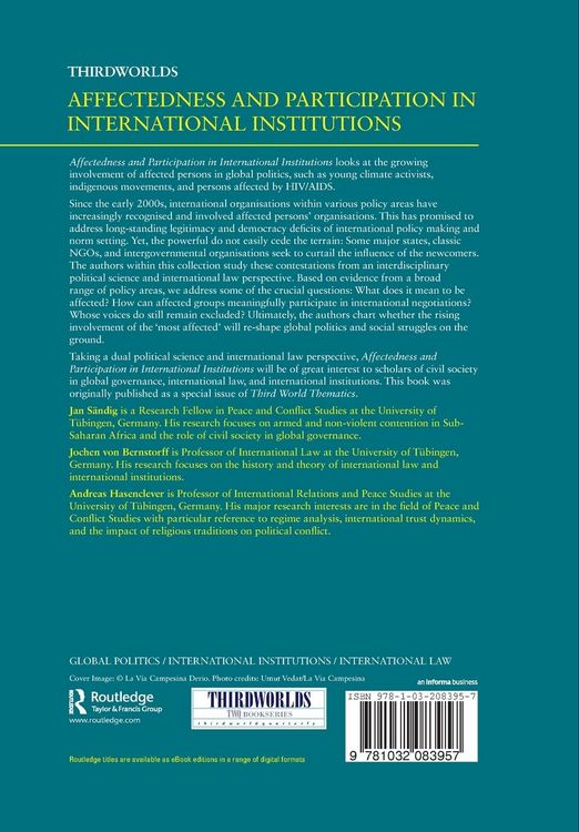 Produktbild: Affectedness And Participation In International Institutions