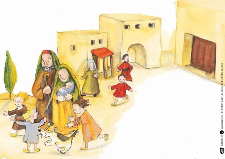 Produktbild: Jesus segnet die Kinder. Kamishibai Bildkartenset