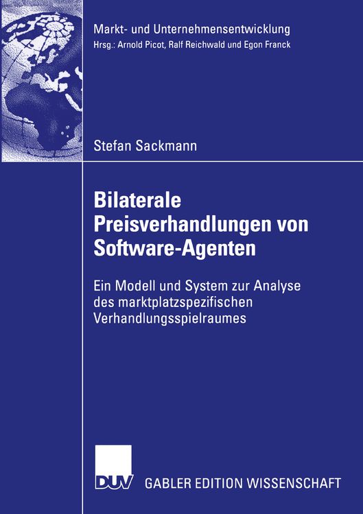 Bild vom Artikel Bilaterale Preisverhandlungen von Software-Agenten vom Autor Stefan Sackmann