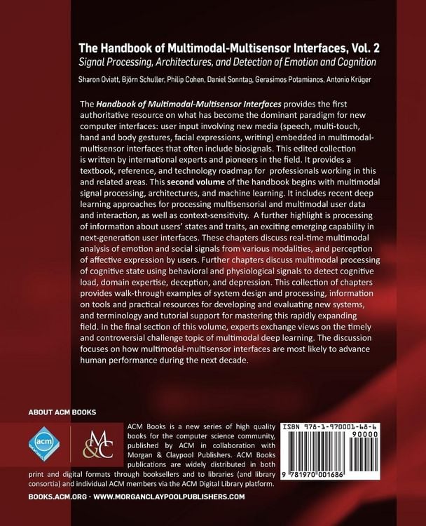 Produktbild: The Handbook of Multimodal-Multisensor Interfaces, Volume 2