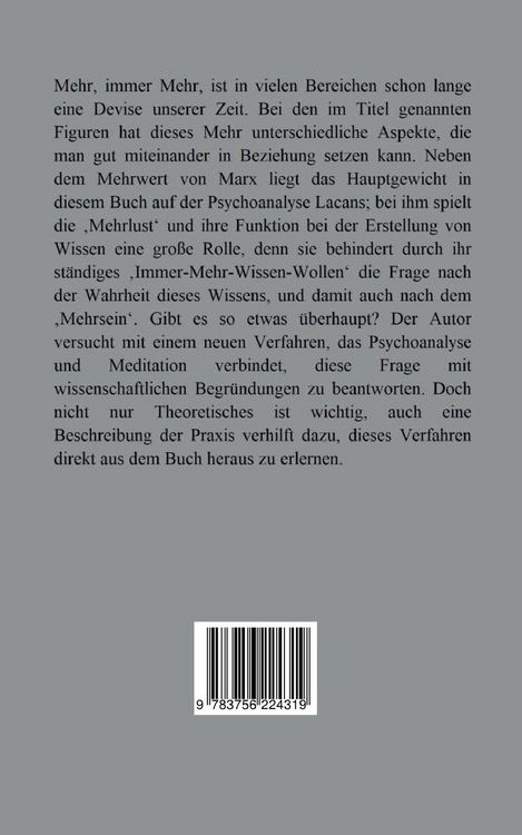 Produktbild: Mehrwert, Mehrlust, Mehrsein