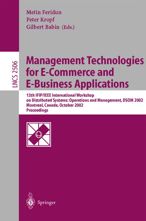 Produktbild: Management Technologies for E-Commerce and E-Business Applications