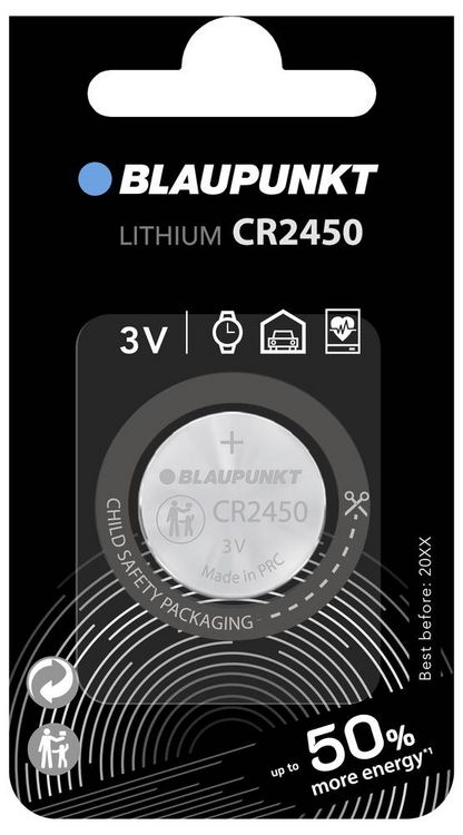Produktbild: Blaupunkt Knopfzelle CR2450 1 St. Lithium