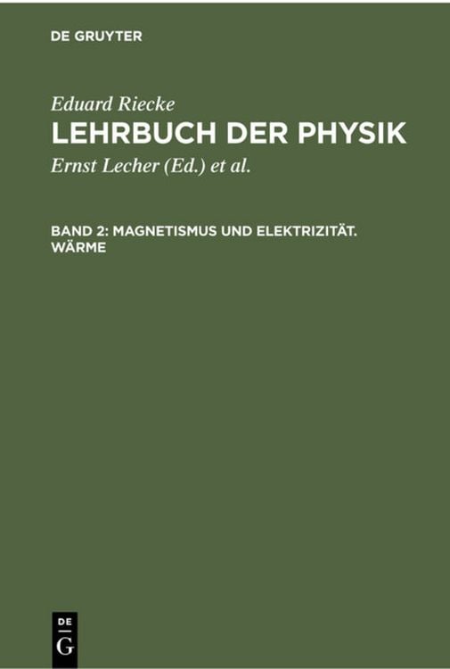 Produktbild: Magnetismus und Elektrizit&auml;t. W&auml;rme