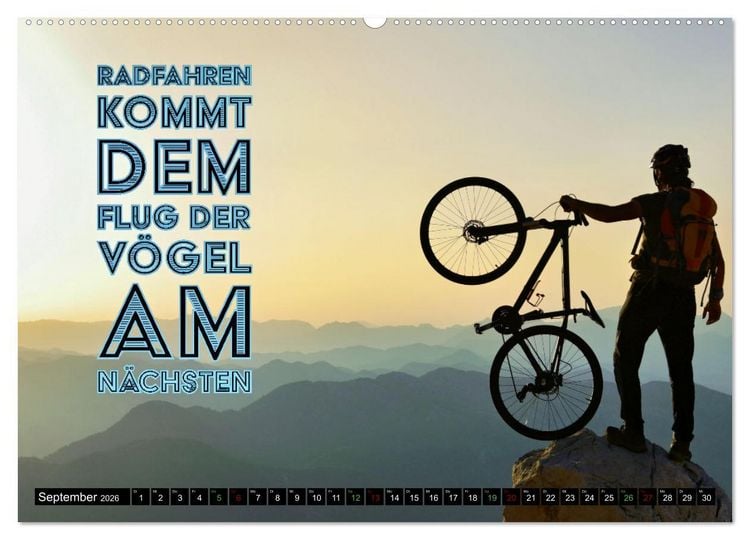 Faszination Fahrrad - coole Sprche (hochwertiger Premium Wandkalender 2026  DIN A2 quer), Kunstdruck in Hochglanz" kaufen