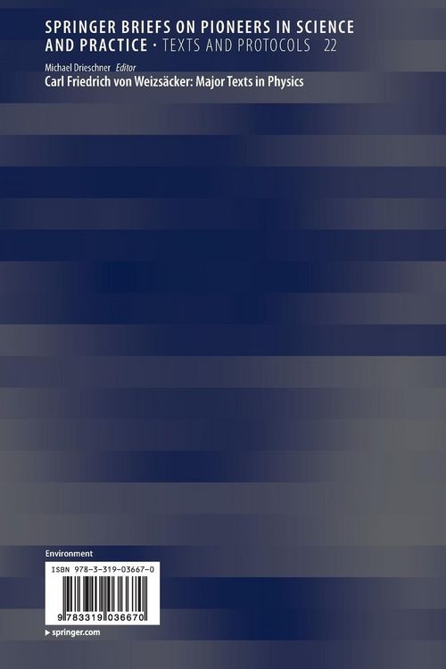 Produktbild: Carl Friedrich von Weizs&auml;cker: Major Texts in Physics