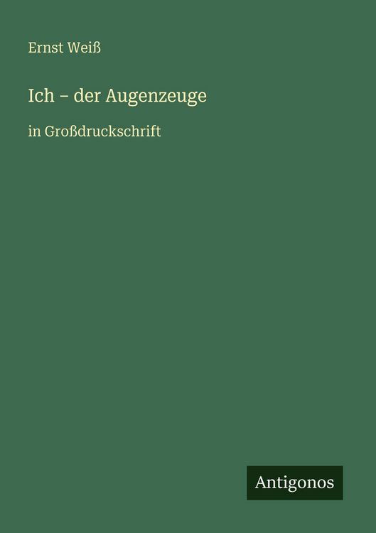 Produktbild: Ich - der Augenzeuge