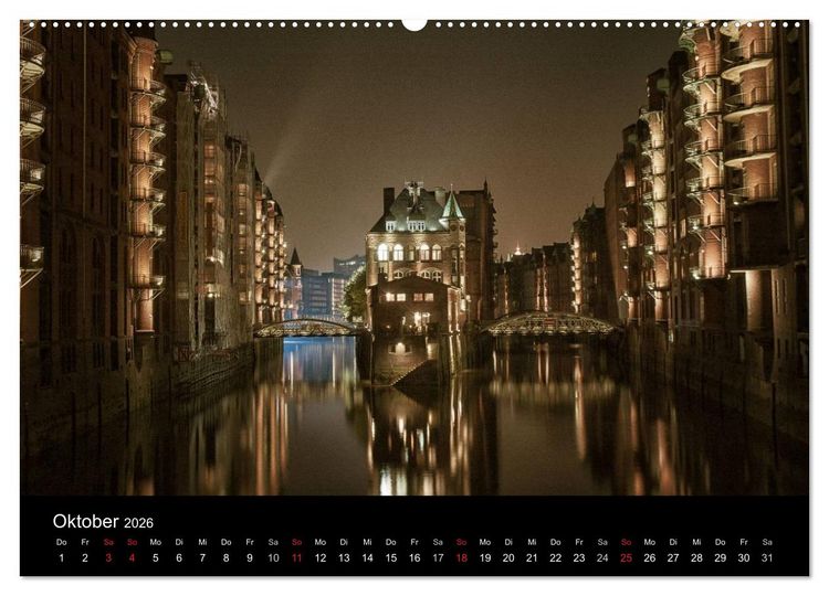 Produktbild: Hamburg (Wandkalender 2026 DIN A2 quer), CALVENDO Monatskalender