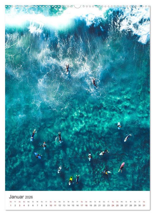 Produktbild: Surfen - Auf der perfekten Welle. (Wandkalender 2026 DIN A2 hoch), CALVENDO Monatskalender