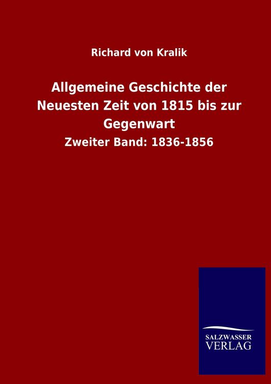 Produktbild: Allgemeine Geschichte der Neuesten Zeit von 1815 bis zur Gegenwart