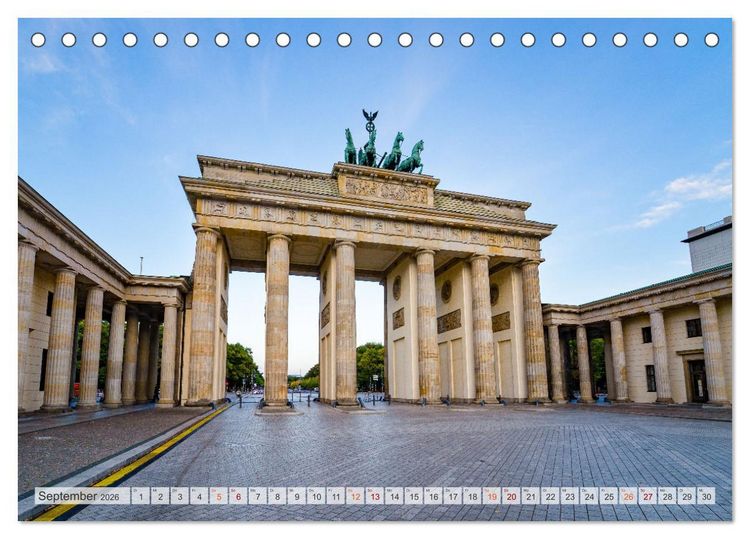 Produktbild: Berlin Stadtspaziergang (Tischkalender 2026 DIN A5 quer), CALVENDO Monatskalender
