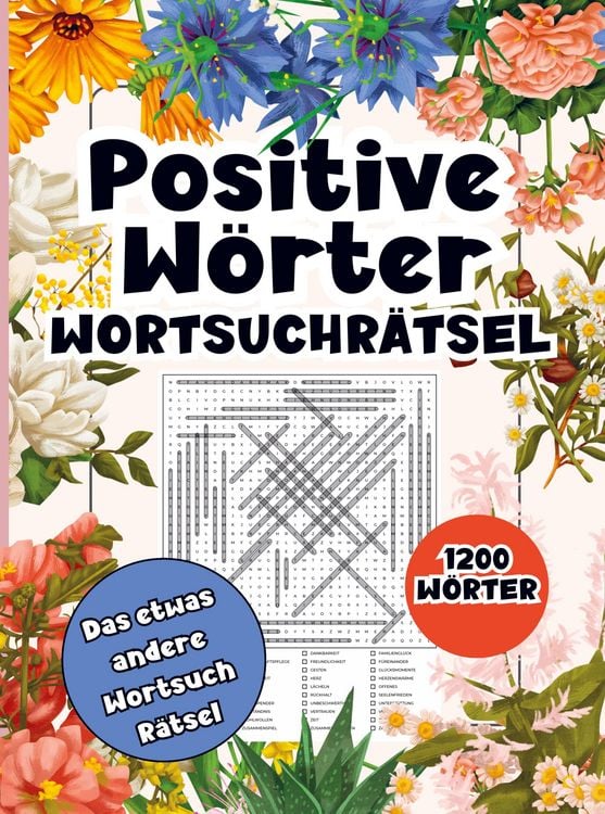 Produktbild: Wortsuchr&auml;tsel Positive W&ouml;rter- 1200 W&ouml;rter, A4